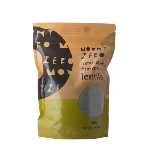 Mt Zero Green Lentils Pouch (Australian) (500g)